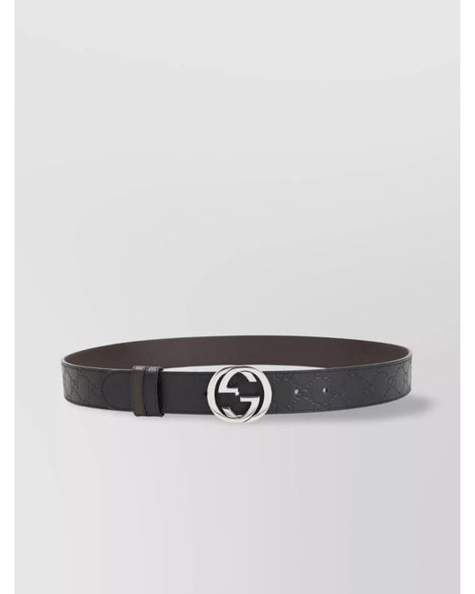 Gucci Multicolor Leather Reversible Belt for men