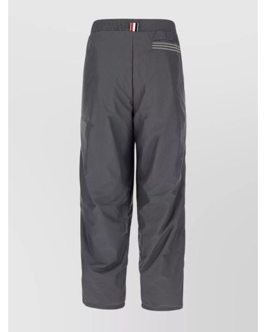 Thom Browne Gray Nylon Loose Fit Trousers for men