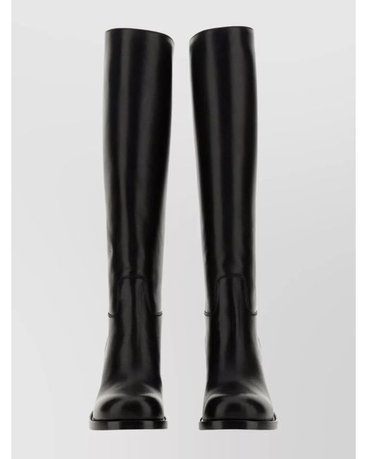 Bottega Veneta Black Leather Horse Boots