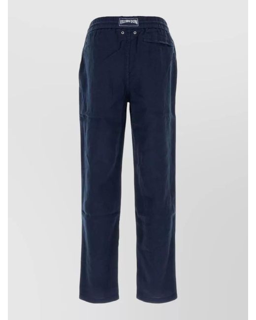 Vilebrequin Blue Linen Parc Trousers for men