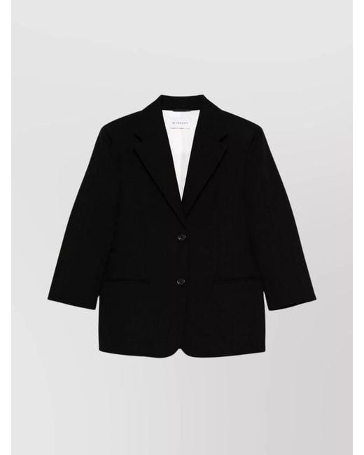 Givenchy Black Wool Single-Breasted Blazer