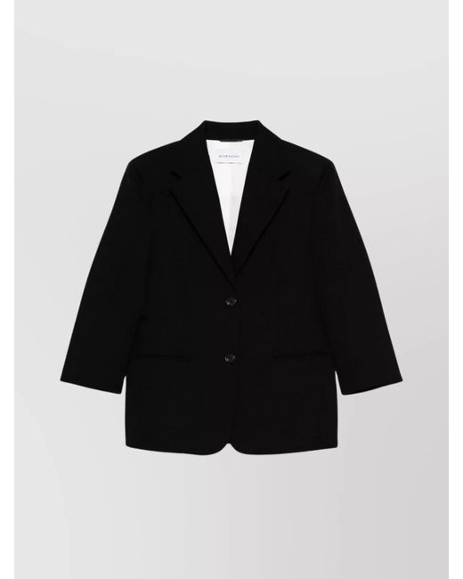 Givenchy Black Jacket Tailored Front Pockets