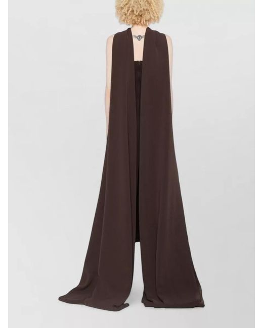 Solace London Brown Martine Backless Maxi Dress Cowl Neck