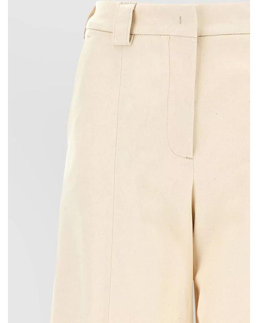Thelatest Natural Tailored Wide Leg Pants Belt Loops