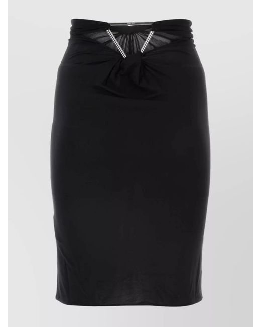 Coperni Black Stretch Nylon Mini Skirt