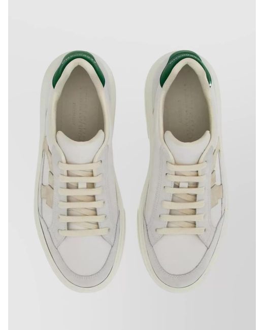 Ferragamo Metallic Leather Low-Top Sneakers for men