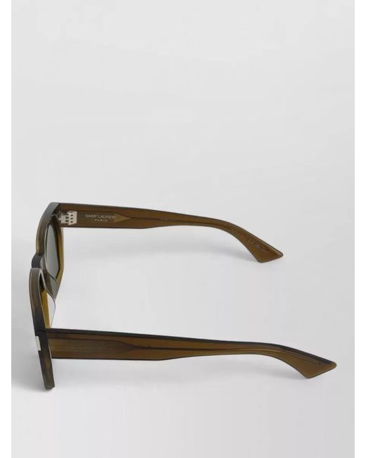 Saint Laurent Gray Rectangular Sunglasses