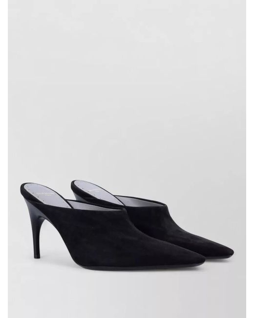 Balenciaga Black Duchesse H090 Pointed Toe Mules Silhouette