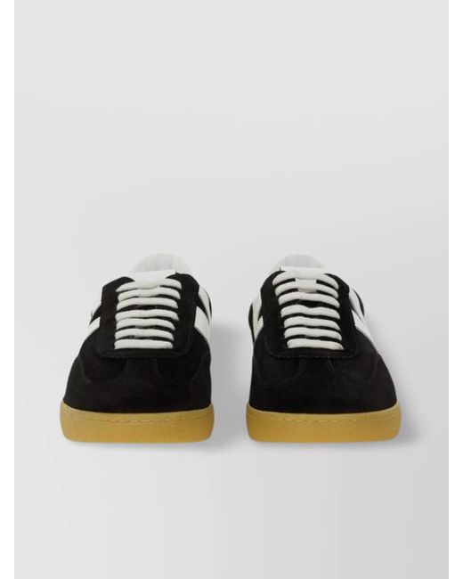 MSGM Black Suede Leather Retro Low-Top Sneakers for men
