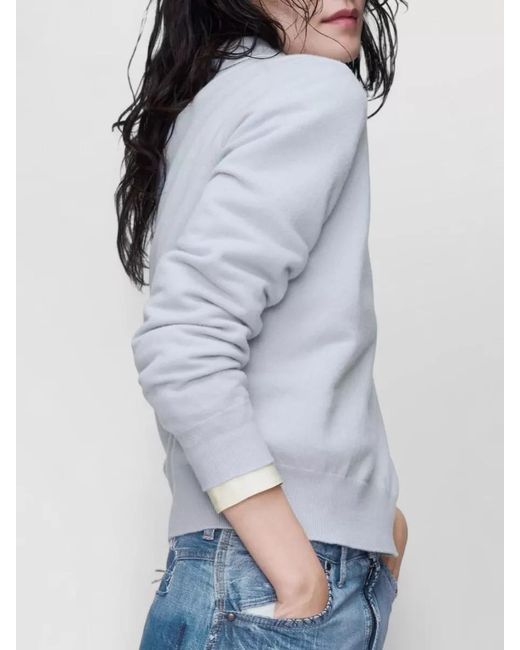 Maison Margiela White Virgin Wool Knit Polo Top