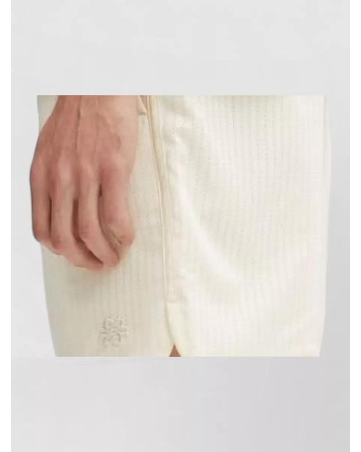 Lacoste Natural Short Sleeve Silk Nylon Button Down Shirt for men