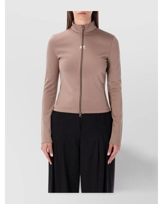 Courreges Multicolor Slim-Fit High-Neck Jacket