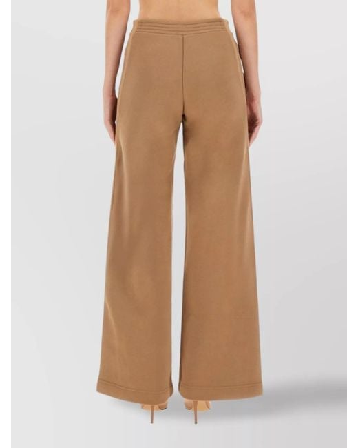 Max Mara Natural Cotton Wide-Leg Trousers