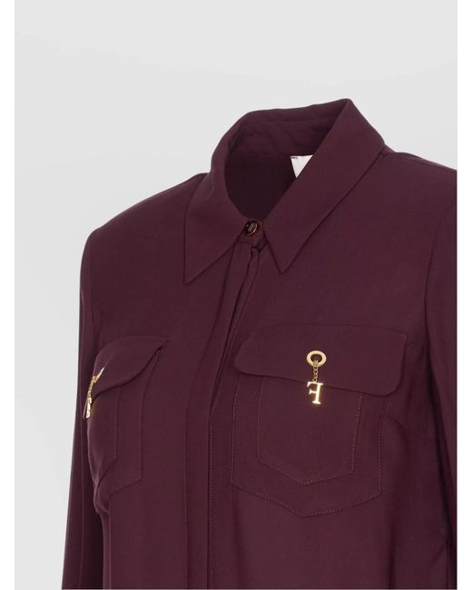 Elisabetta Franchi Purple Viscose Shirt