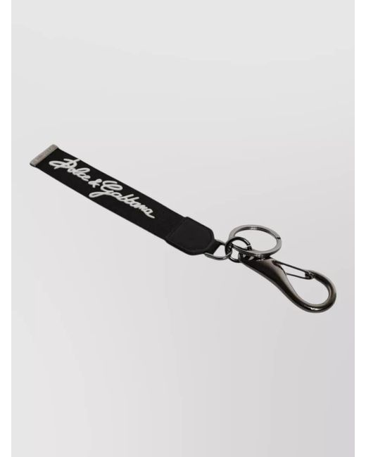 Dolce & Gabbana Metallic Dg Logo Strap Keyring Accessory for men