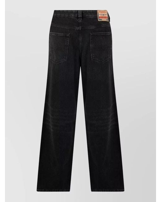 DIESEL Blue High Waist Wide Leg Denim Trousers for men