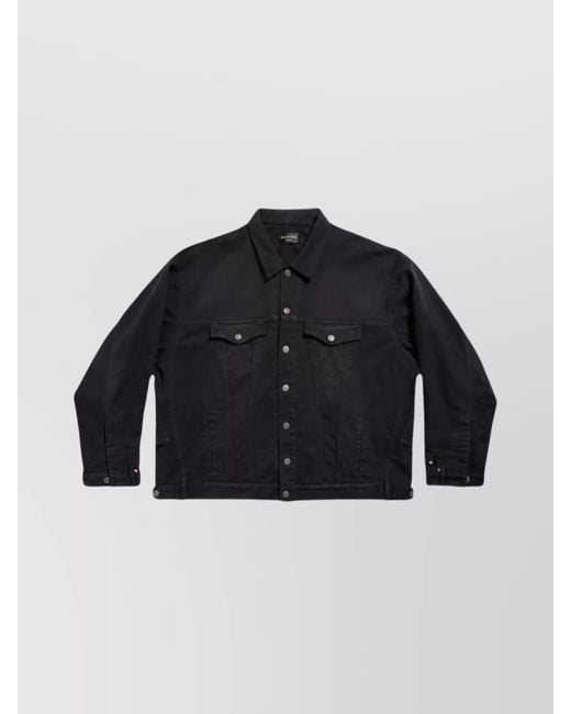 Balenciaga Blue Denim Deconstructed Shirt Jacket for men
