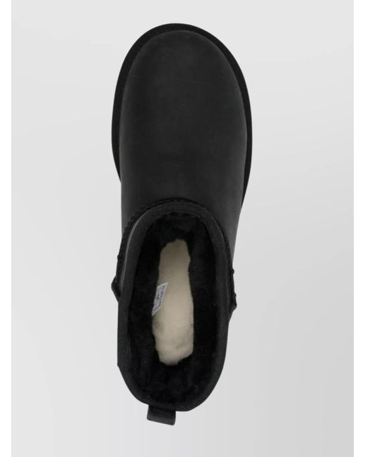 Ugg Black Leather Ankle Boots