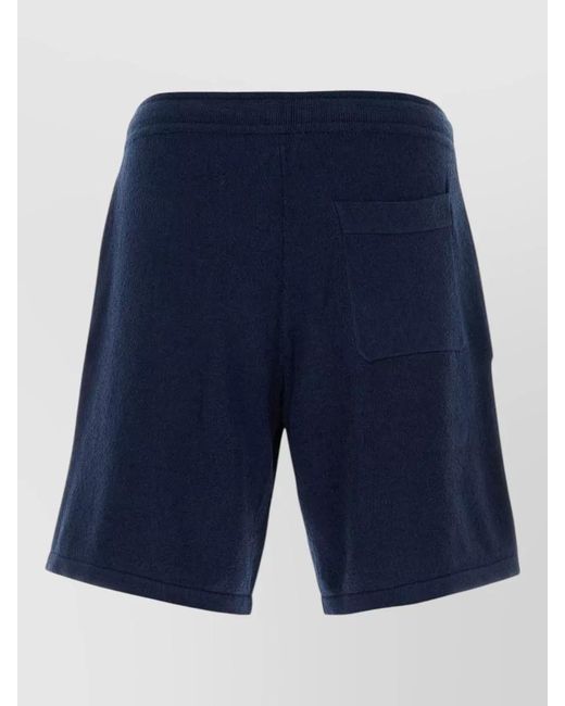 Dolce & Gabbana Blue Cotton Blend Bermuda Shorts Elastic Waistband for men