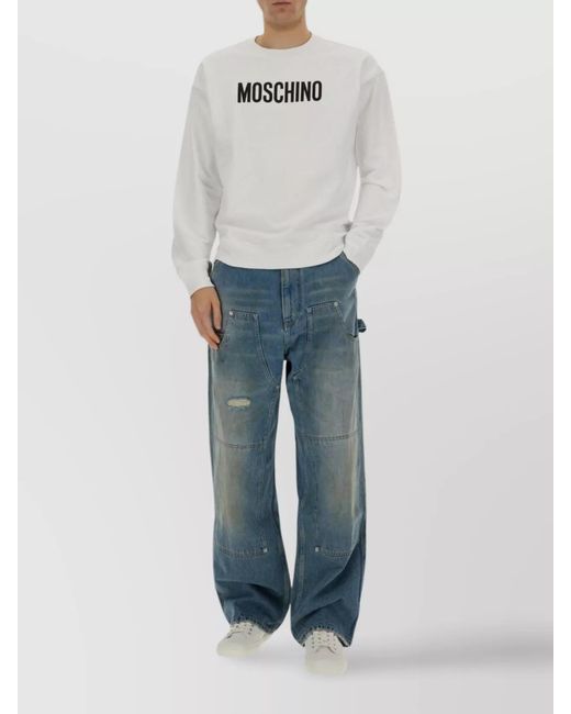 Moschino Blue Wide-Leg Jeans for men