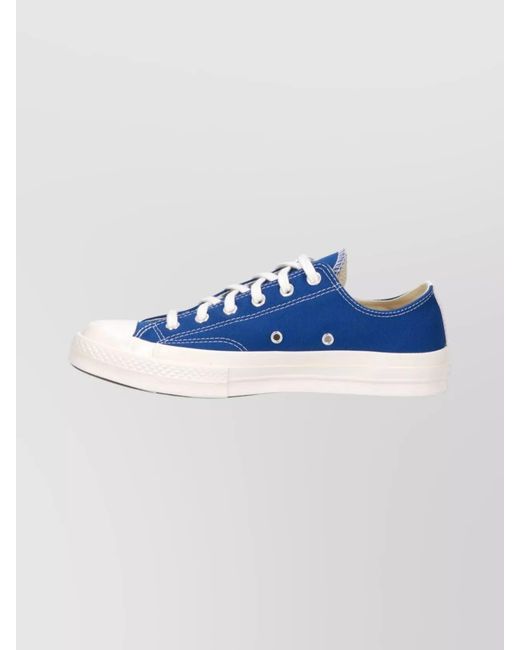 COMME DES GARÇONS PLAY Blue Cotton Low-Top Sneakers