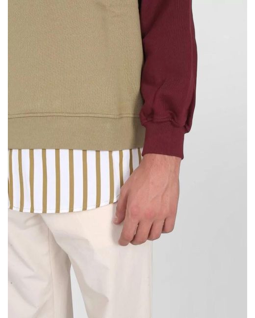 Sunnei Multicolor Hooded Sweatshirt Raglan Sleeves Ribbed Trims for men