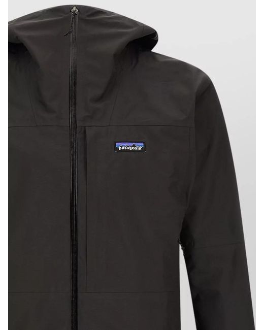 Patagonia Black Boulder Fork Hooded Jacket Adjustable Cuffs for men