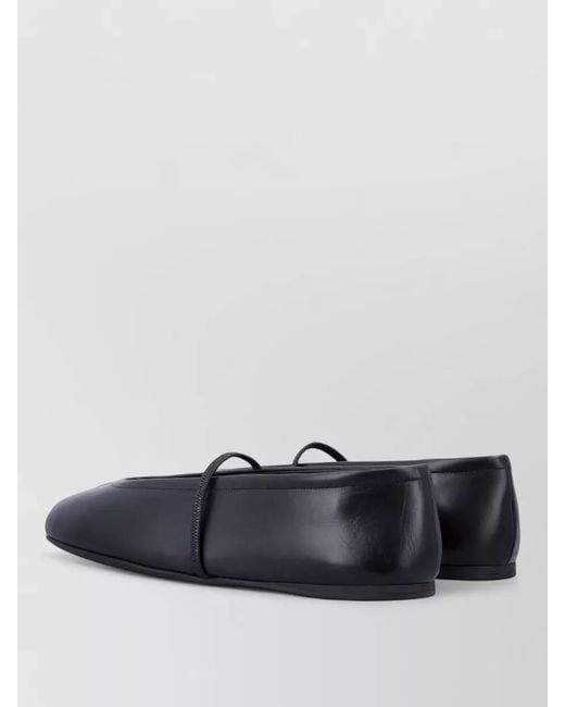 Miu Miu White Contemporary Leather Ballet Flat Rounded Toe