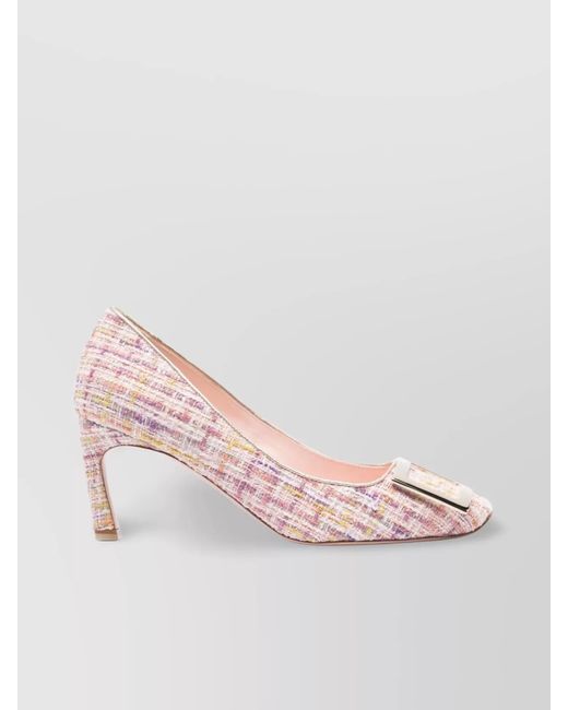 Roger Vivier Pink Knitted Pumps