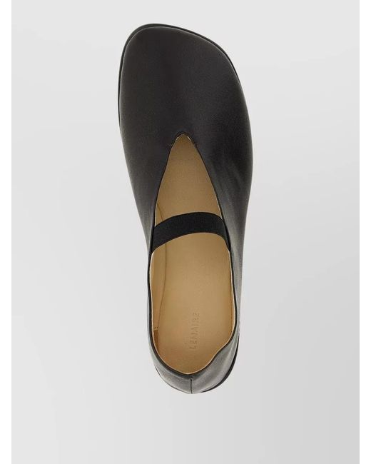 Lemaire Gray Ballerina Shoes Elastic Strap Slip On