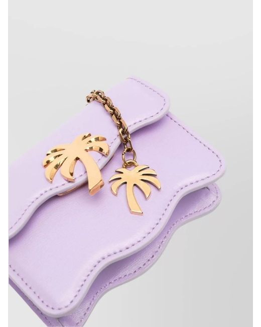 Palm Angels Purple Palm Leather Belt Bag