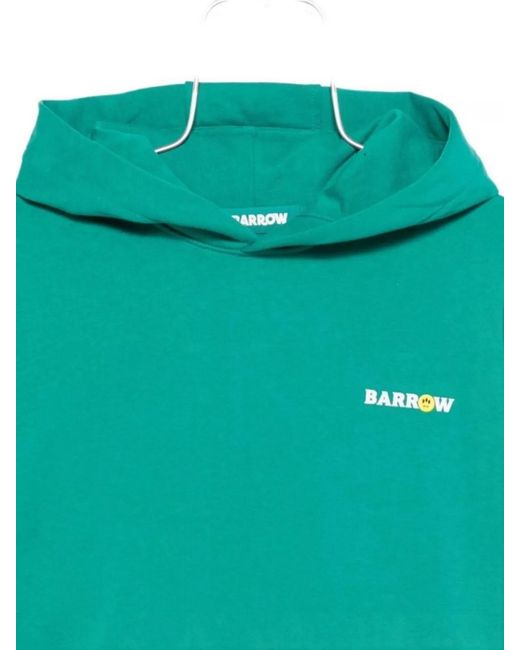Barrow Green Cotton Hoodie for men