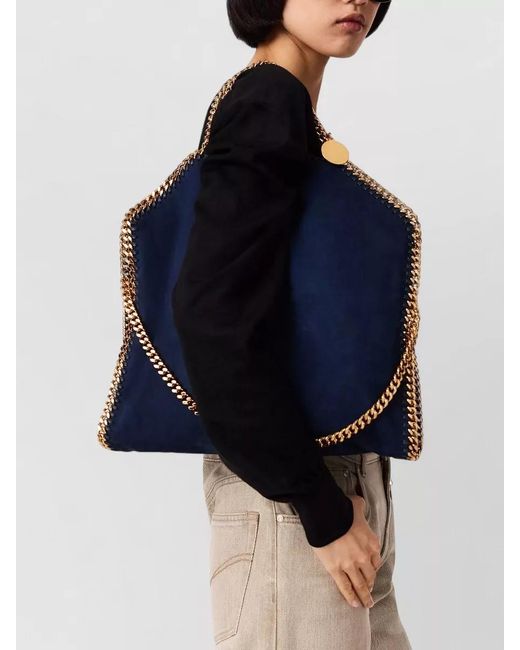 Stella McCartney Blue Falabella Shoulder Bag Three Chain Strap