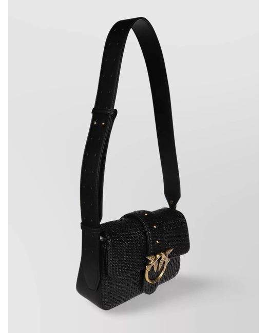 Pinko White Raffia Shoulder Bag