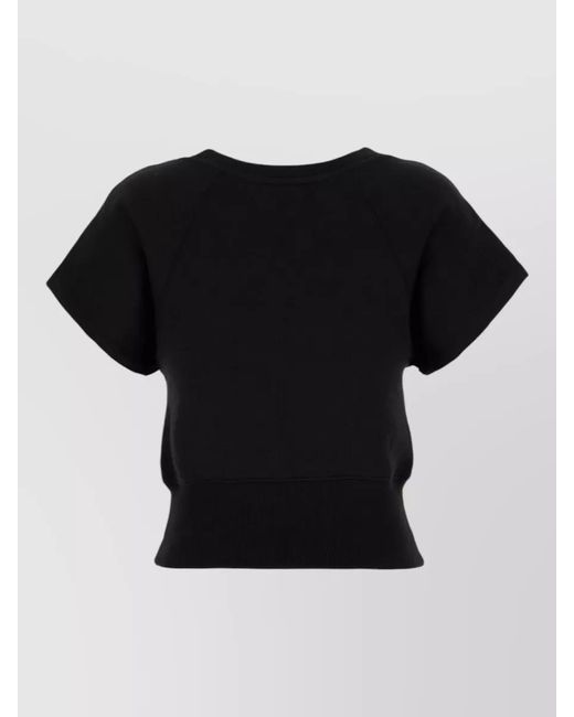 Dries Van Noten Black Cotton T Shirt Short Sleeves Crew Neck