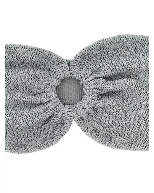 Mc2 Saint Barth Gray Yulia Bikini Top Knotted Design Textured