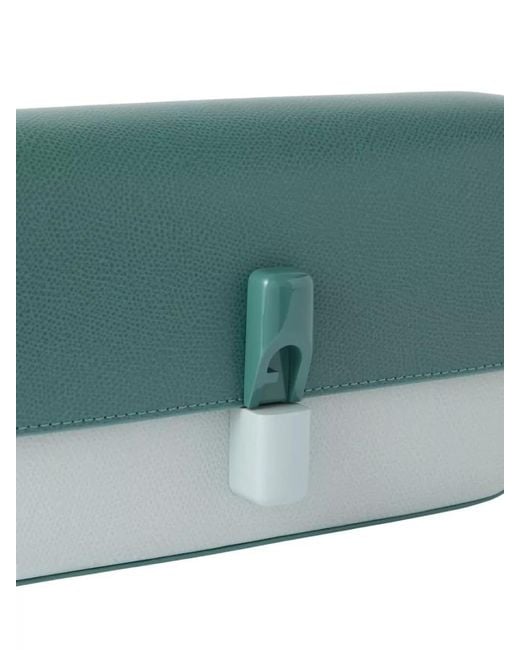 Furla Green Crossbody Bag Adjustable Strap Tone