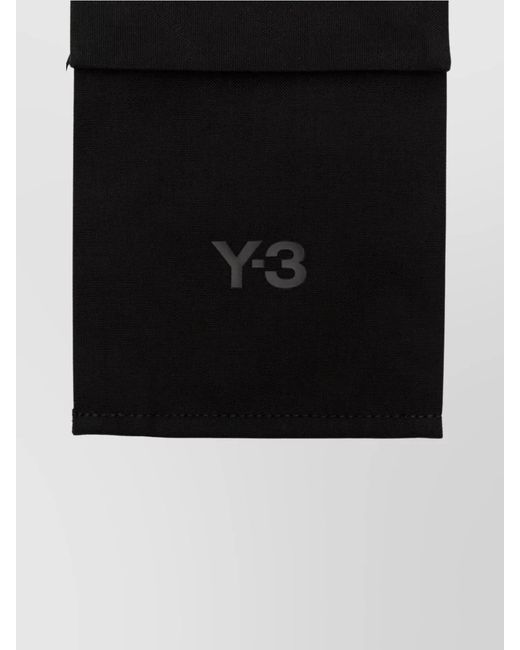 Y-3 Black Logo Print Nylon Messenger Bag for men