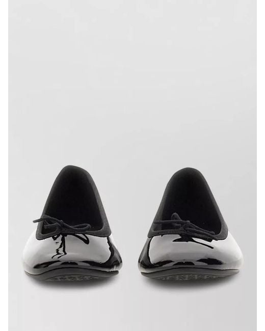Repetto Black Ballerina Shoes Lili Bow Detail Glossy