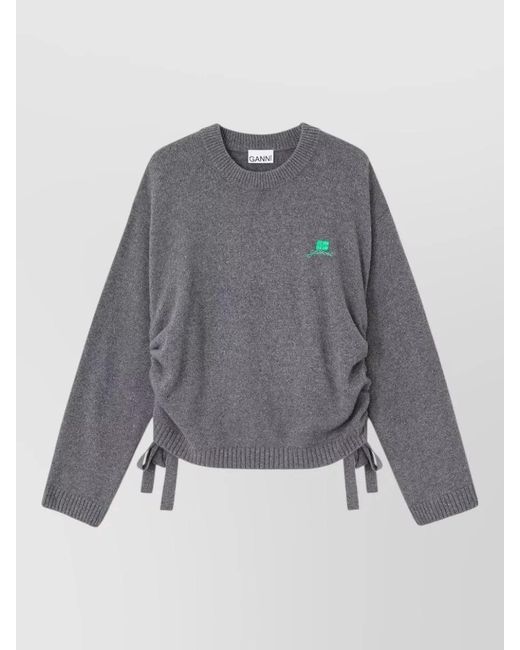 Ganni Gray Wool Jumper