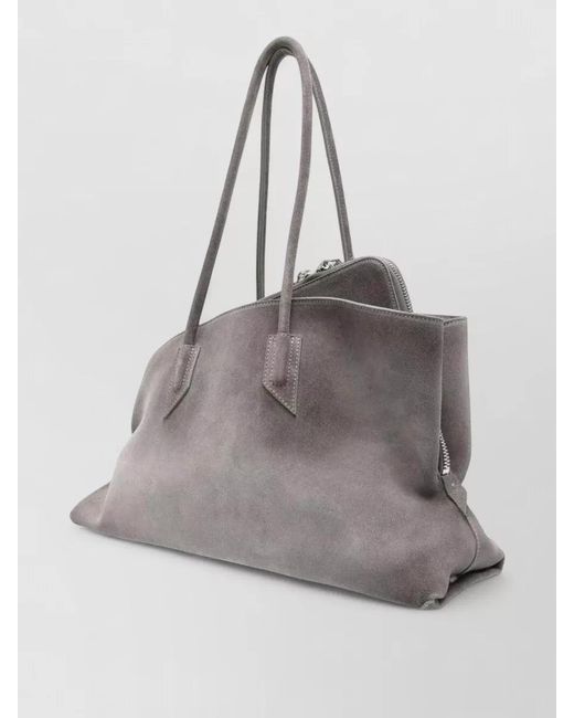 The Attico Gray La Passeggiata Medium Tote Bag Top