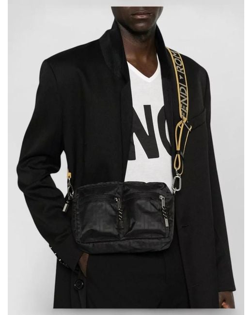 Fendi Black Technical Fabric Belt Bag for men
