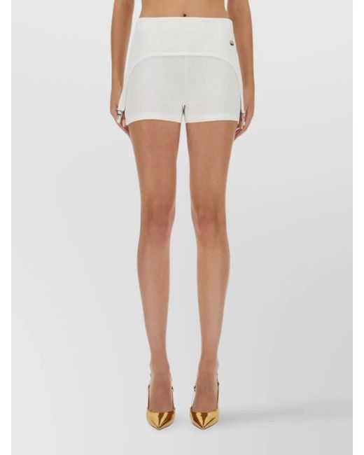 Jean Paul Gaultier White Cotton Mini Shorts