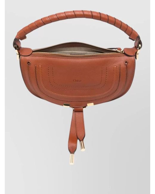 Chloé Pink Marcie Mini Leather Shoulder Bag