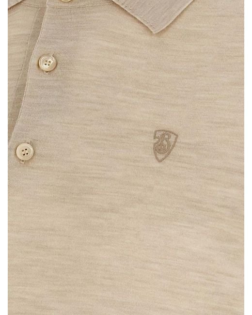 Burberry Natural Wool Polo Shirt for men