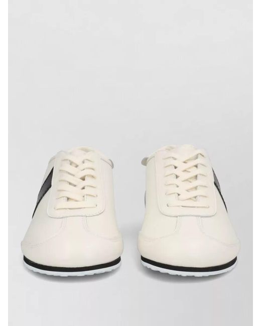 MARINE SERRE Natural Leather Low-Top Sneakers