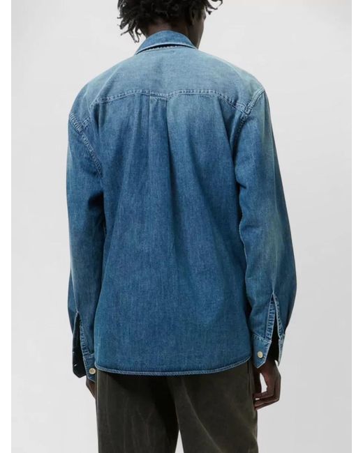 Our Legacy Blue Organic Cotton Shirt for men