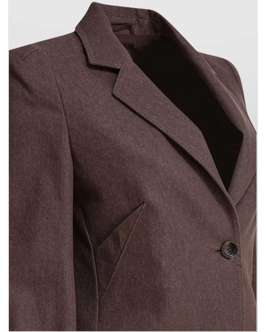 Max Mara Brown Denim Cotton Blazer