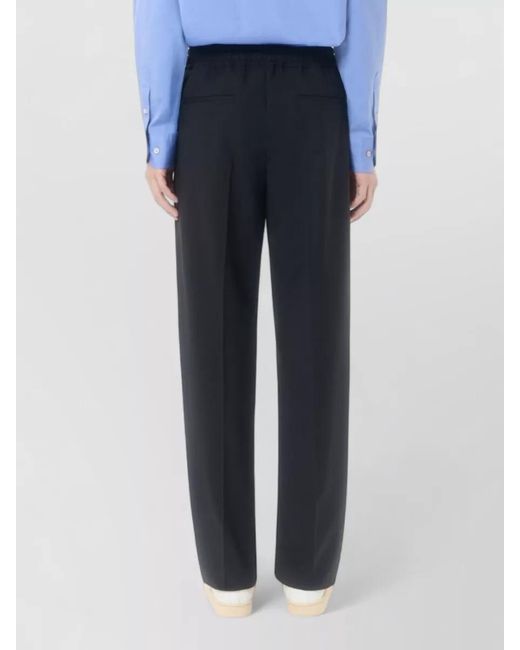 Valentino Black Wool Straight-Leg Trousers for men