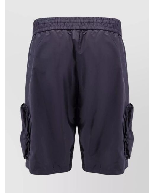Moncler Genius Blue Straight Nylon Cargo Shorts for men